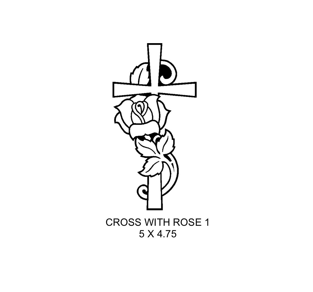 Cross With Rose 1